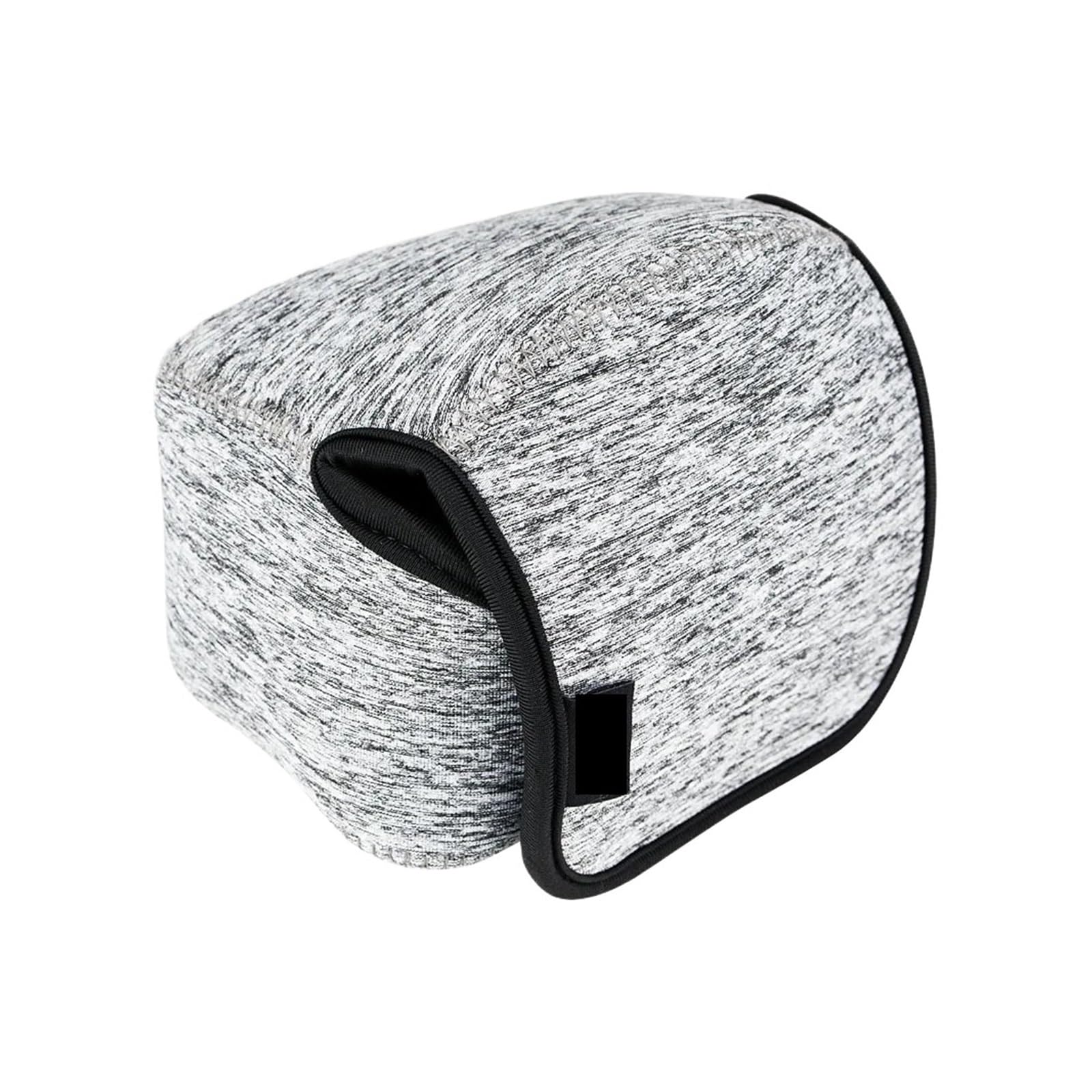 Funda para cámara de neopreno gris con interior suave para lente sin espejo 2