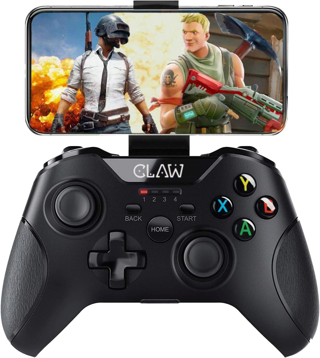 Shoot Bluetooth Mobile Gamepad Controller for Android Phones, Tablets & Windows PC, Laptops with Button Mapping Feature, Detachable Mobile Holder, 8 hours Play Time & Rubberized Textured Grip (Upgraded version)