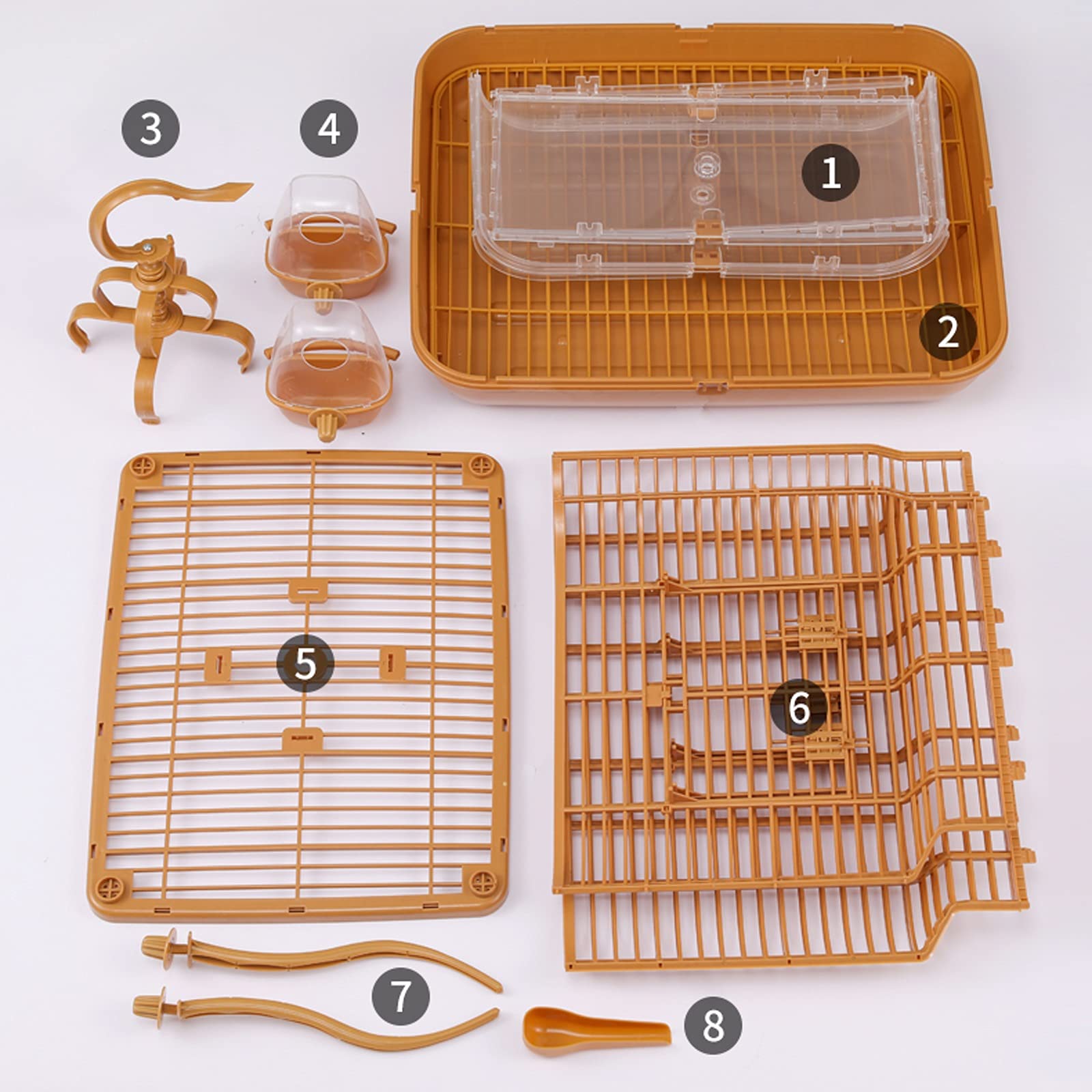 Gabbia Voliera Appeso Gabbia per Uccelli con Alimentatore, Plastic Square Birdcagges House Facile da assemblare Carrier Bird per Birds Piccoli Canarini BirdsBirts Green Wacca Conure Bird Cage