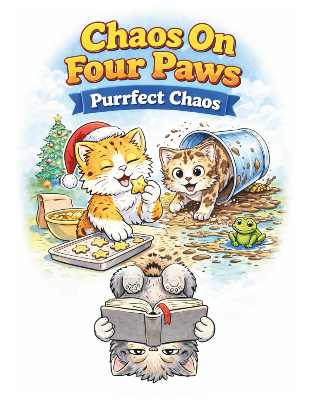 Chaos On Four Paws: Purrfect Chaos – Funny Cat Coloring Book for Adults &Teens - Family Friendly