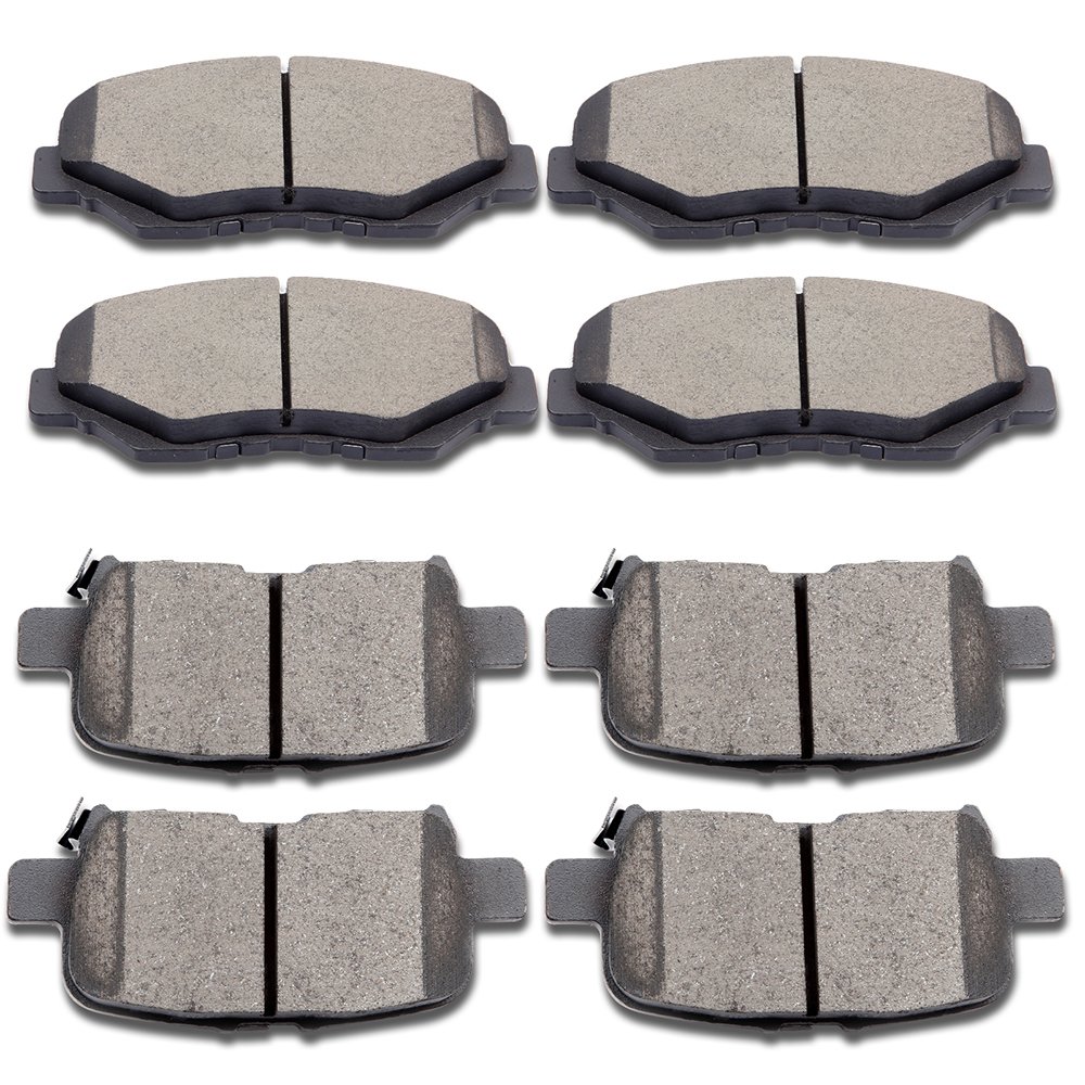 cciyu D914 D865 Front Rear Ceramic Brake Pads Kits 8pcs fit For 2003-2008 For Honda Pilot