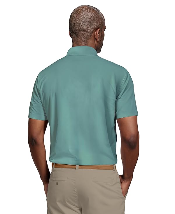 PGA Tour Men's Airflux Solid Mesh Short Sleeve Golf Polo Shirt, Brittany Blue, 3X-Large by PGA TOUR - Image 2