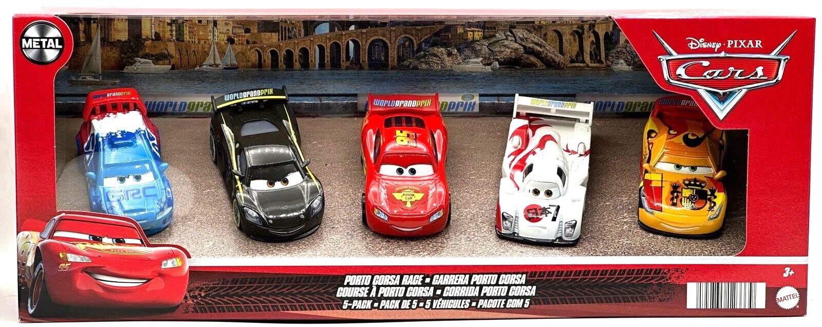 Amazon.com: Disney Cars Toys Diecast Porto Corsa Race 5-Pack with