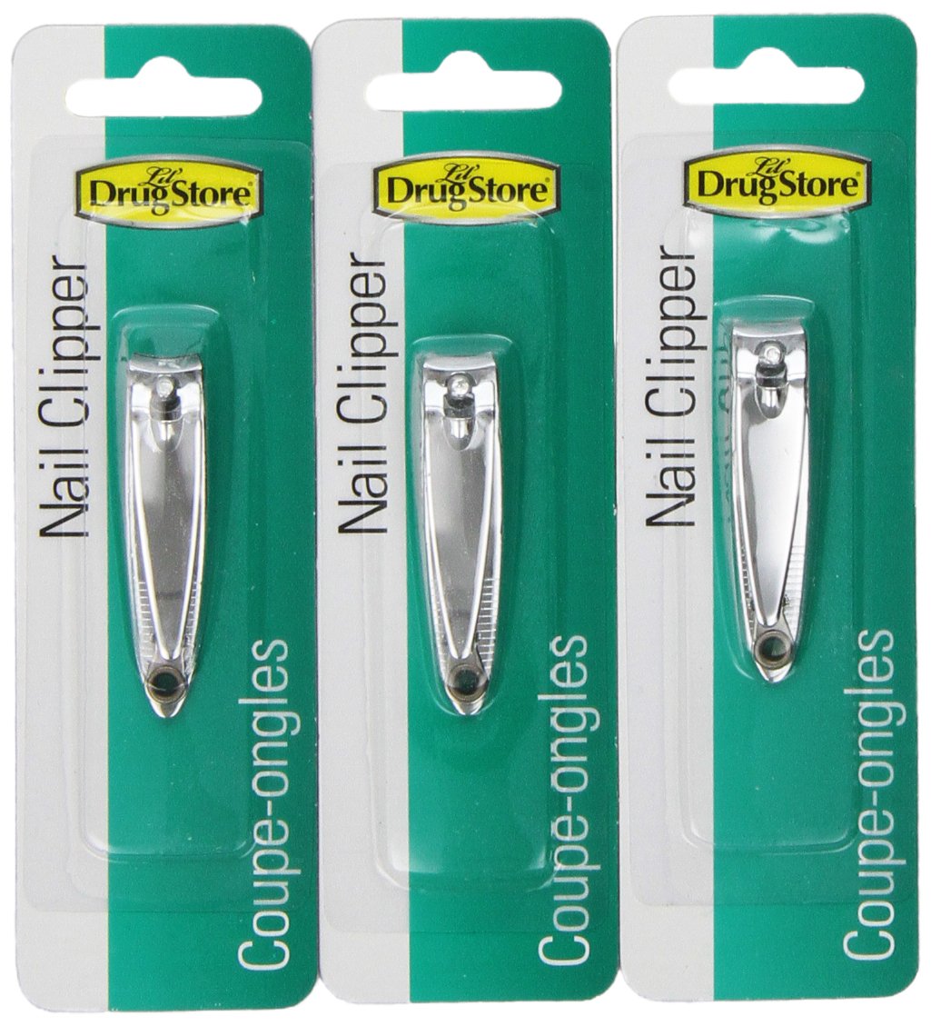 Lil' Drugstore Products Nail Clipper with File, 1-Count Packages (Pack of 12)