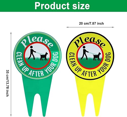 Miniatura 2 de Señales de 3 piezas con texto en inglés "Pick up Your Dog Poop Cleanup After Your Dog" ("Pick up Your Dog Poop Cleanup After Your Dog"), letrero de