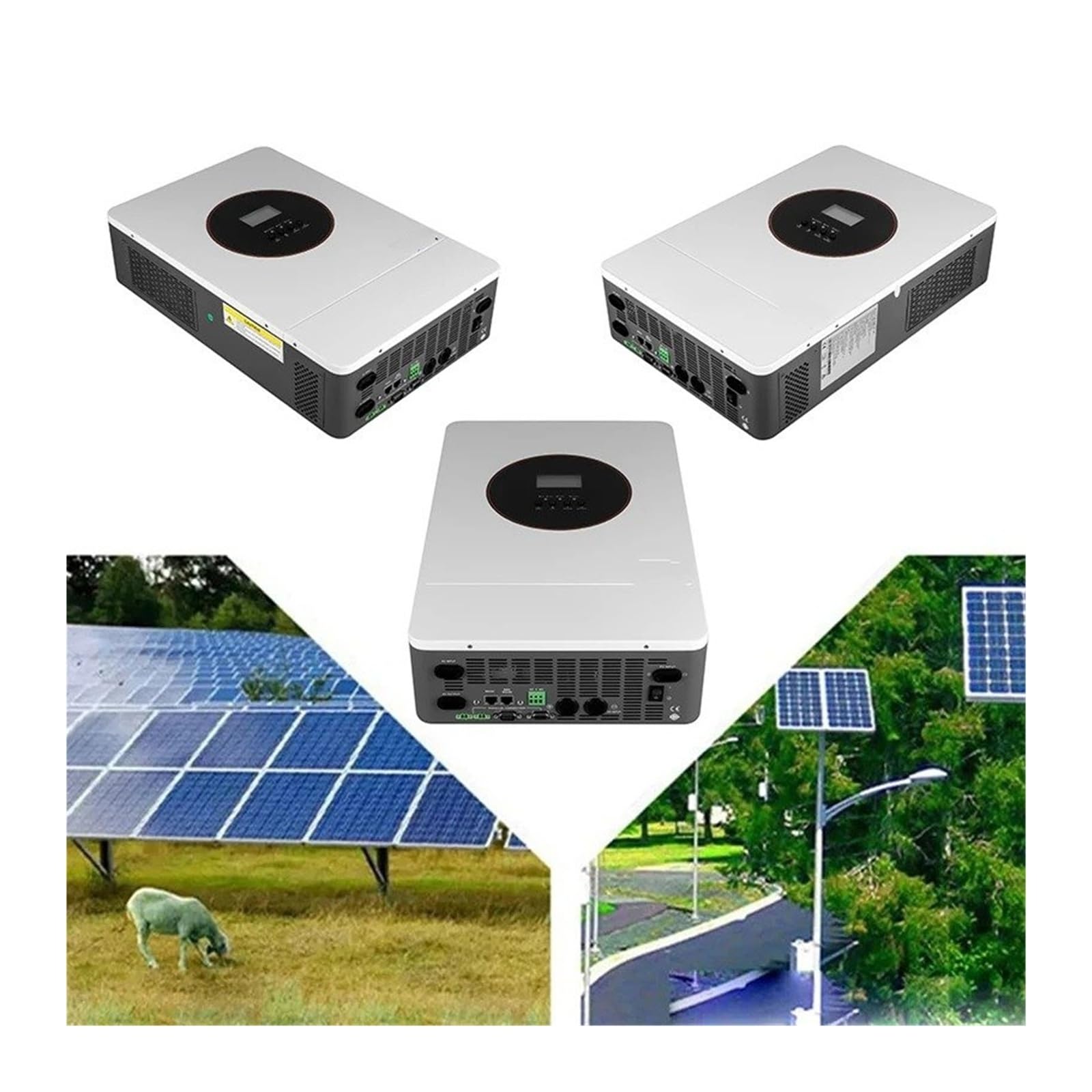 Solar inversor para híbrido 6.2KW 48V 230Vac con MPPT 120A para Cargador Fuera de la Red Paralelo trifásico 380V Unidad Control balasto Faros(Without WiFi)