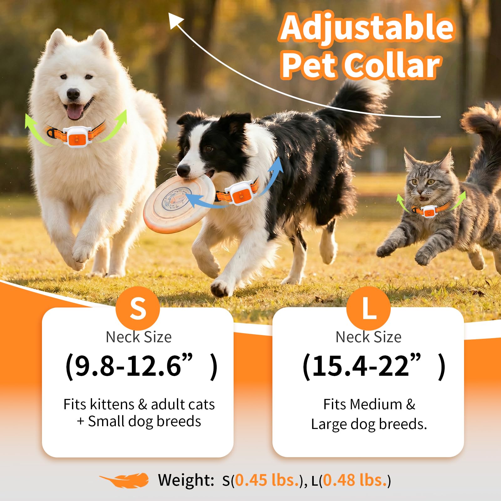 Cat GPS Tracker Collar, No Monthly Fee, Real-Time Location Tracking, Virtual Fence, Daily Historical Route, Activity Monitor & Sound Light Alert - image 8