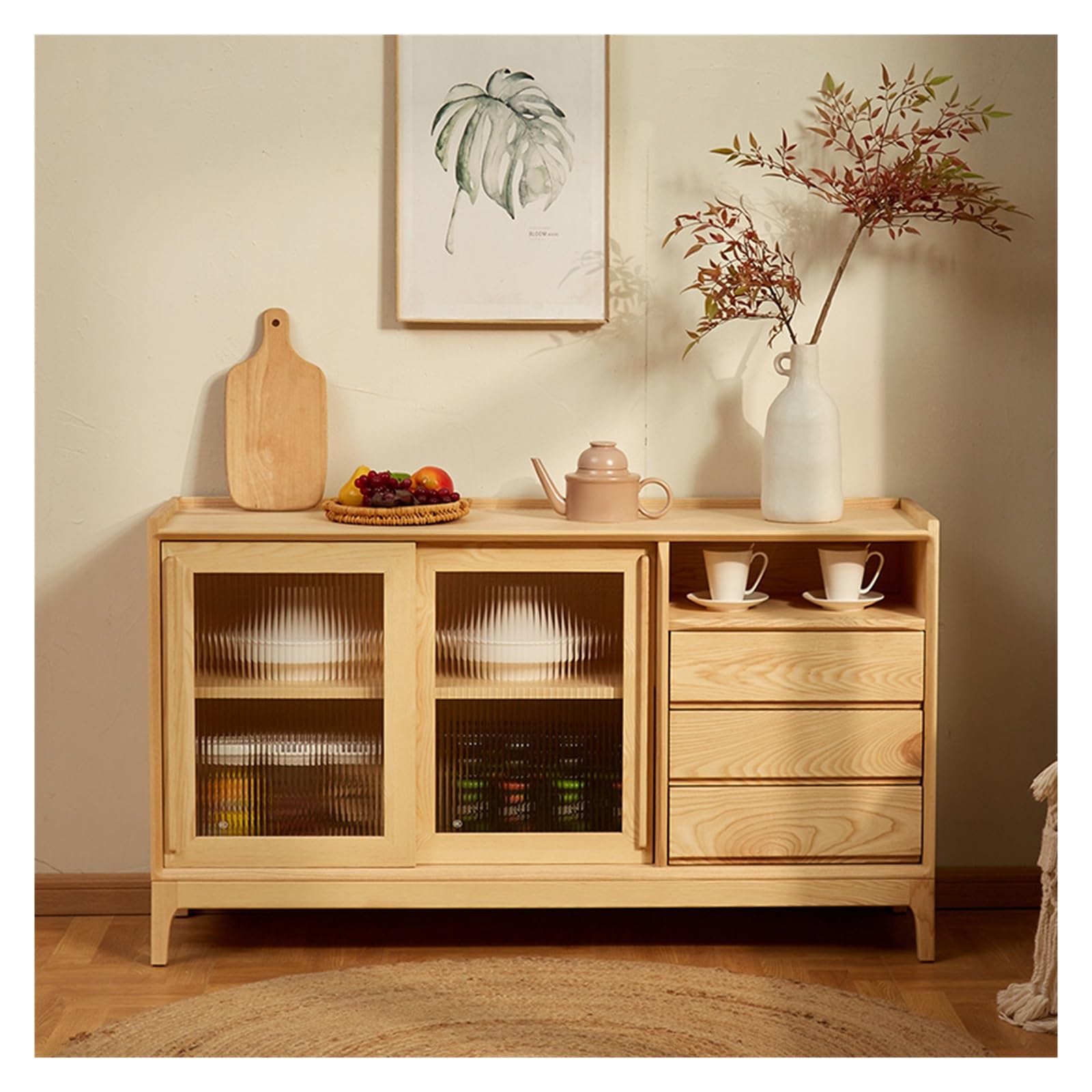 Armadio cucina Credenza con ante da cucina a buffet stoccaggio