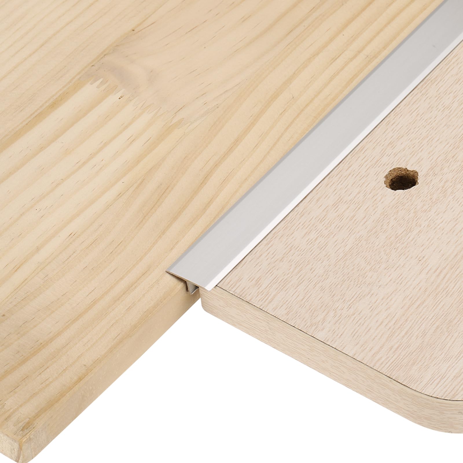 sourcing map 3Pcs 4ft x 0.79" T Molding Floor Transition Strips, Aluminium Alloy Vinyl Flooring Gap Trim for Joining Laminate Planks Tiles Floor Gaps, Matte Silver