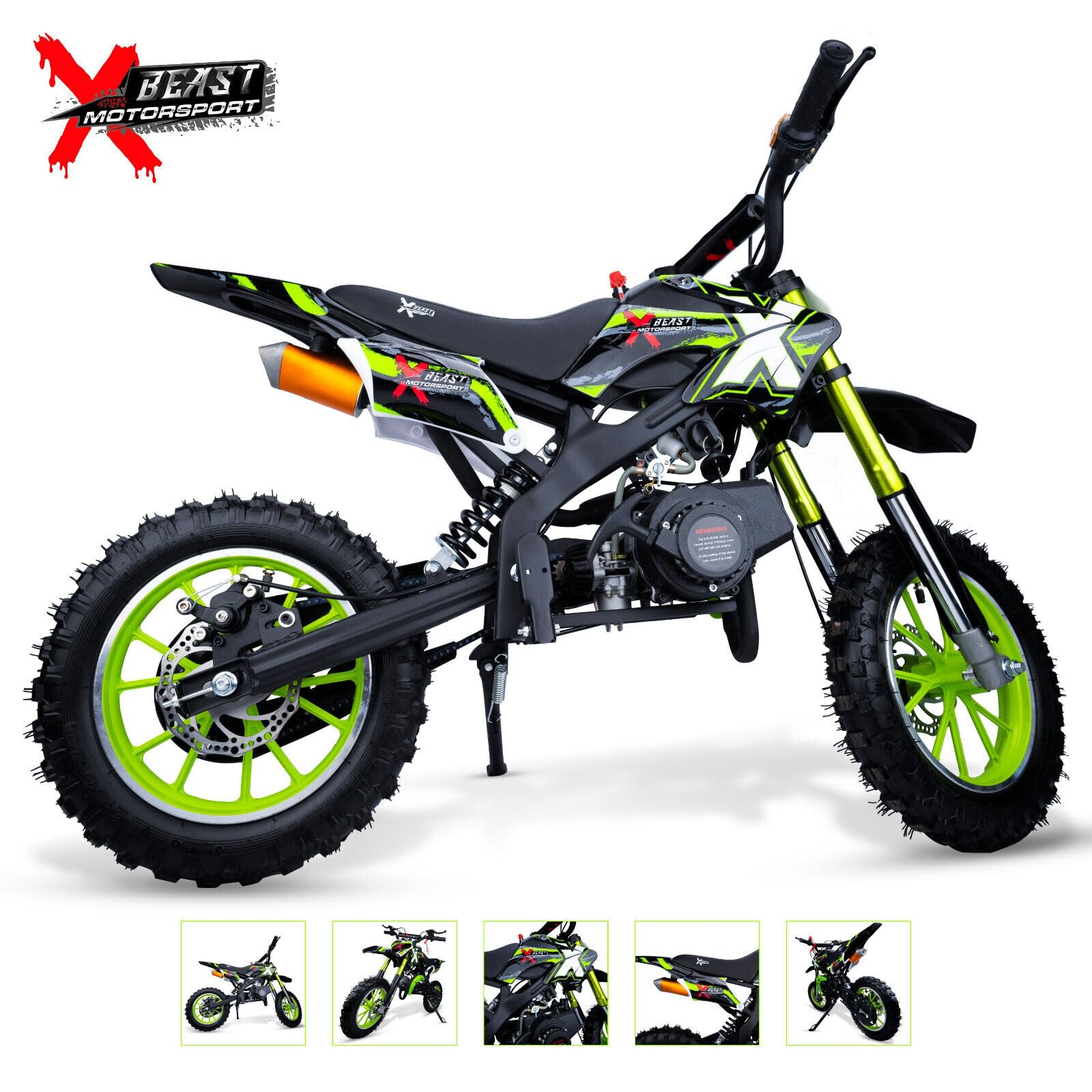Dirt Bike XTREME Mini Moto Motocross Scrambler - Off Road - 49cc Gasolina 2 tiempos