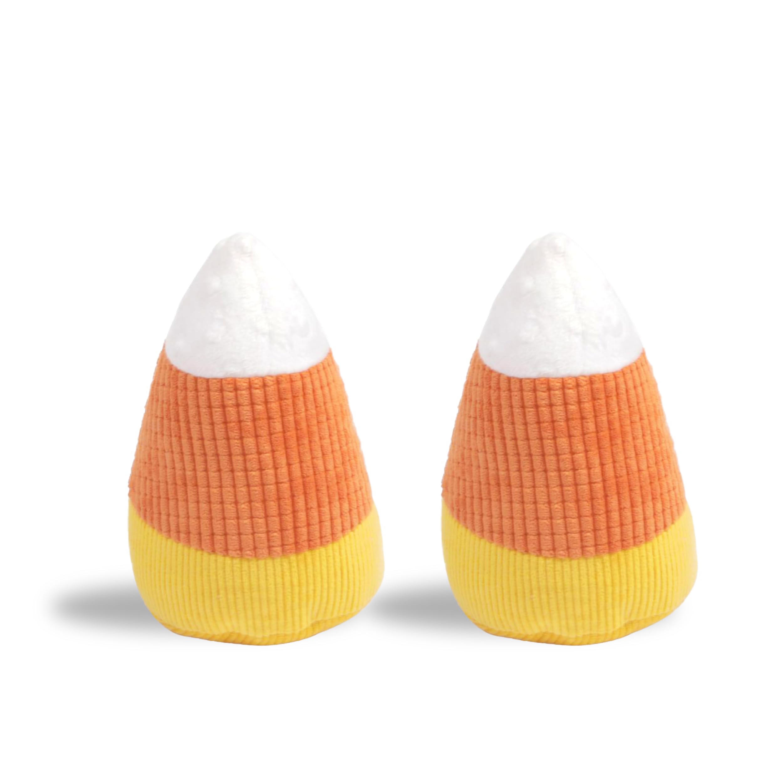 Midlee Candy Corn Plush Halloween Dog Toy - Set of 2