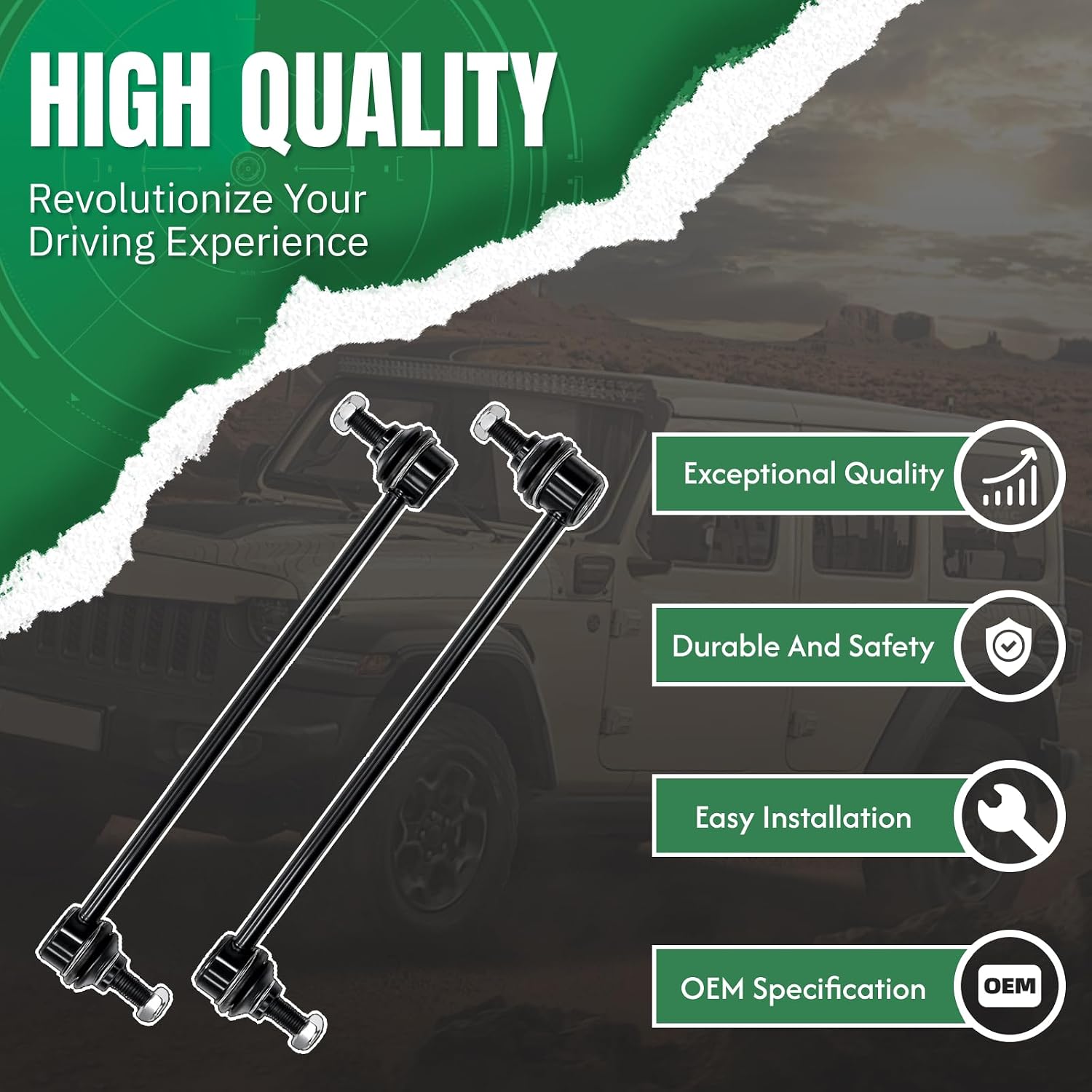 2PCS Front Stabilizer Sway Bar End Links Compatible With Fit for Honda 2019 Insight, 2016-2017 Civic, 2018-2019 Civic (1.5L) #OE ‎‎K750865