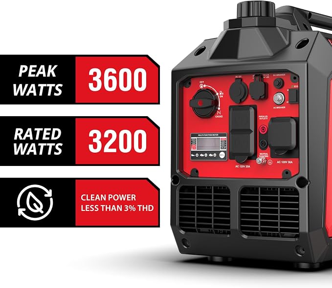 Generador Inverter Portátil PowerSmart 3600W Gasolina miniatura 4