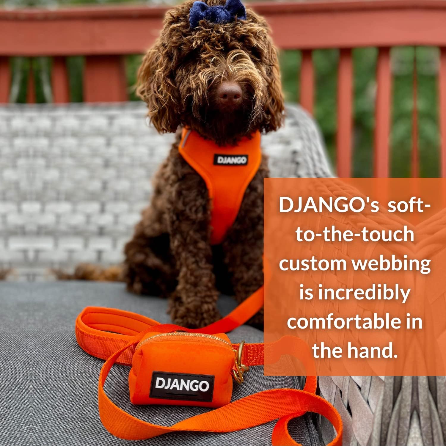 DJANGO Adventure Dog Leash, Strong, Comfortable, and Stylish Dog Leash with Solid Brass Hardware and Padded Handle - Image 5