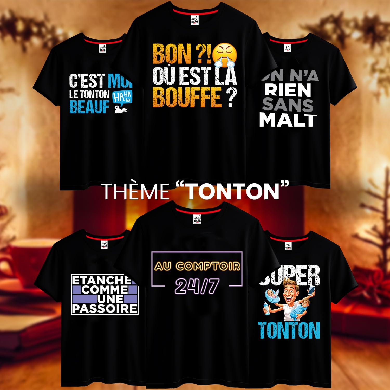 BOLOSS - T-Shirt Humour Papa Homme, Cadeau Cadeau Noël Papa, Fête des pères, Cadeau Homme Noël Anniversaire, Tee Shirt Blague, Drôle, Comique
