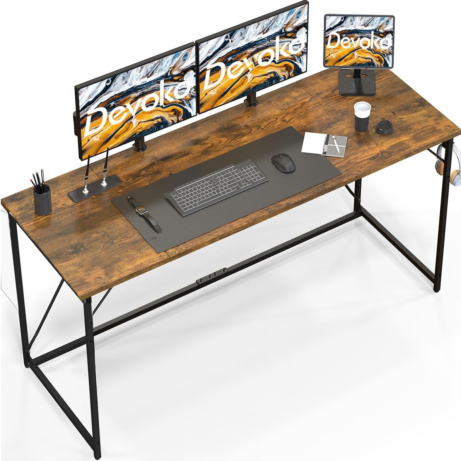 Cubiker Schreibtisch 120×50×75cm, Computertisch, PC-Tisch, Bürotisch