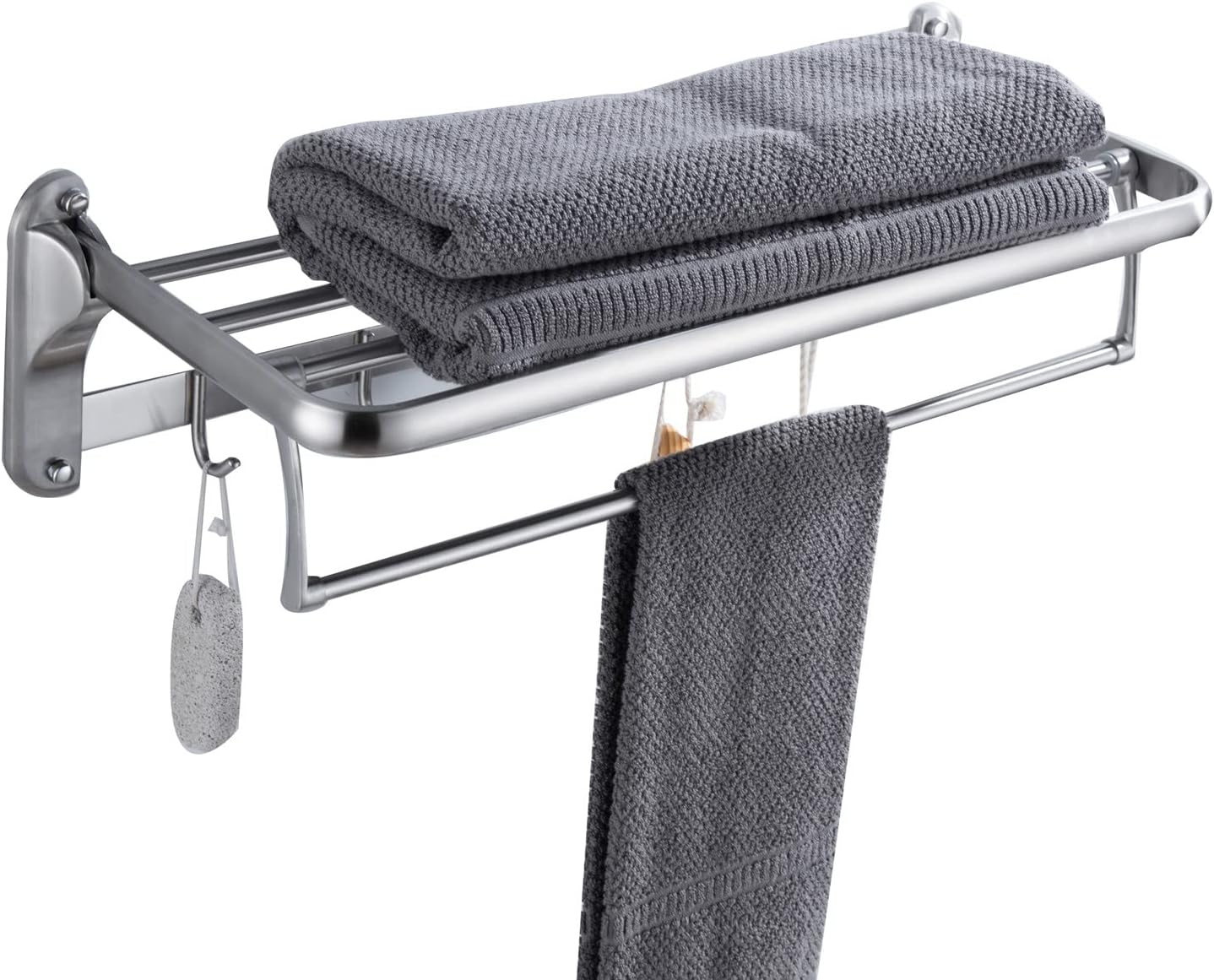 ELLO&ALLO Stainless Steel Towel Rack Shelf for Bathroom