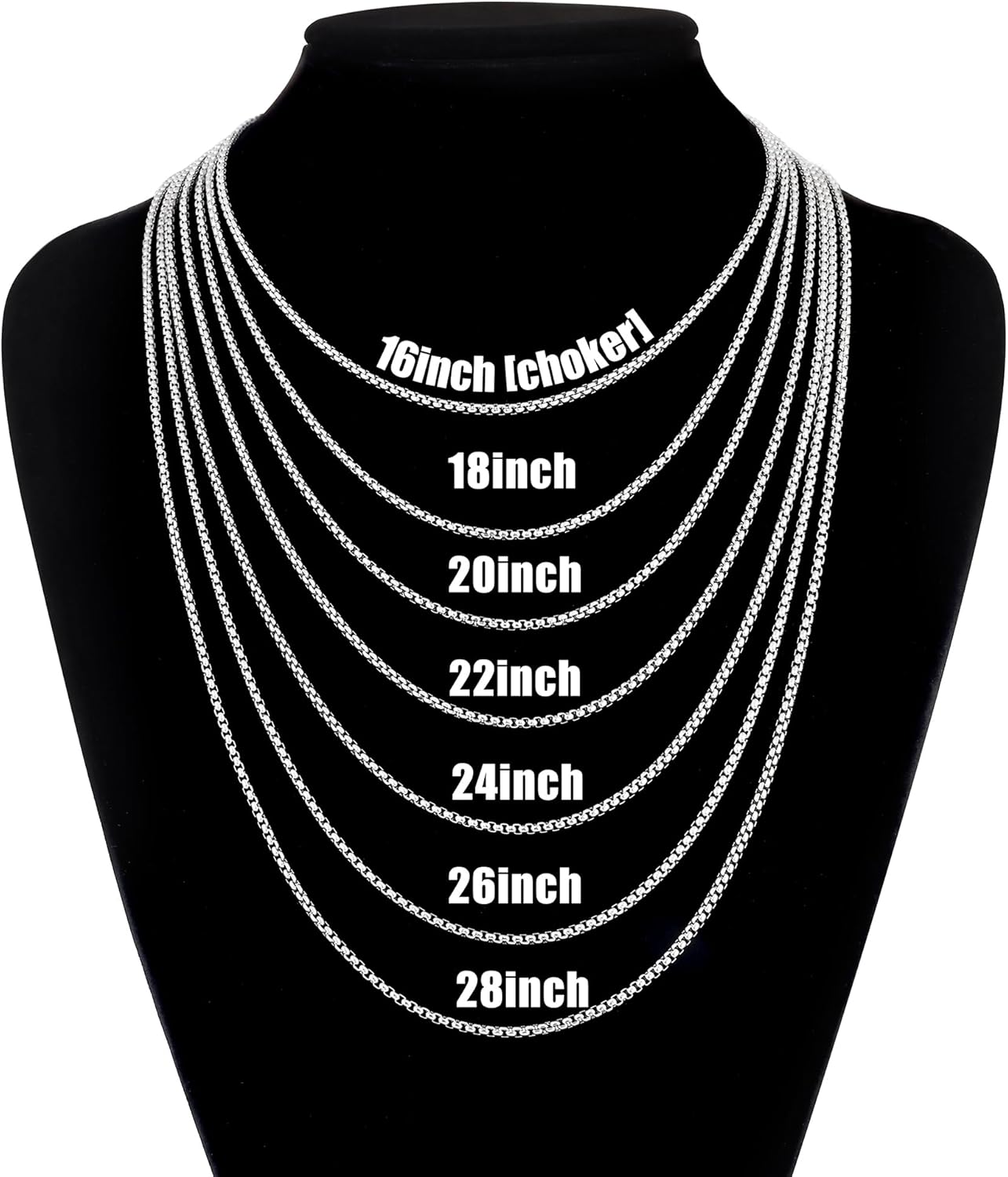 Fiusem Beveled Edge Cross Necklace for Men, Silver Tone/Black/14K Gold Plated Mens Cross Necklace, 2.5MM Stainless Steel Box Chain with Pendant - Image 6