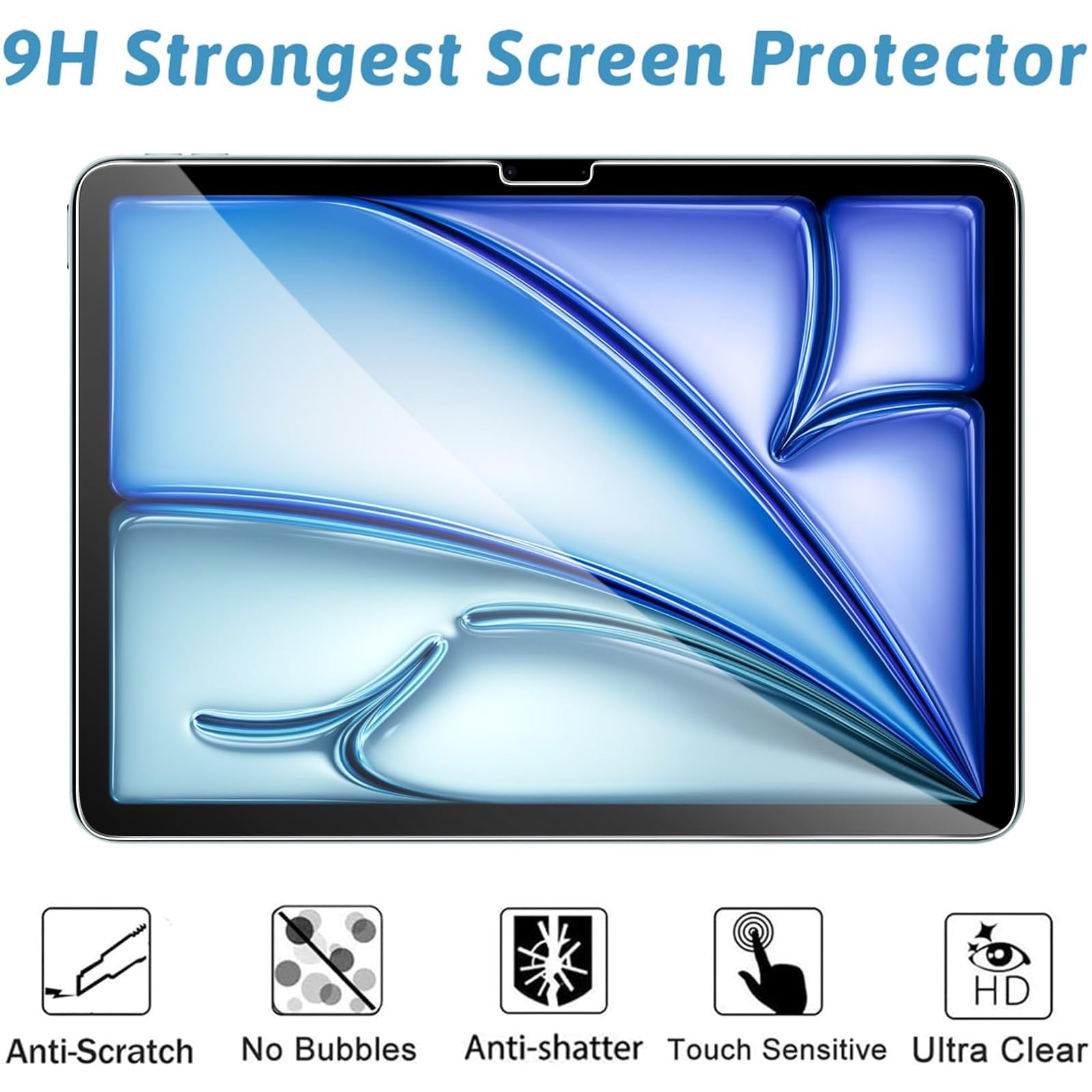 GOZOPO Lot De 2 Protection D'écran Pour IPad 9,7"(2018/2017) 6e/5e