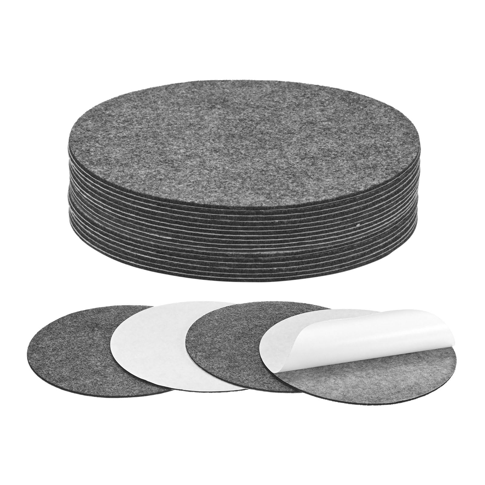 Almohadillas de fieltro para base de lámpara redondas y autoadhesivas de 6.5'' gris M METERXITY