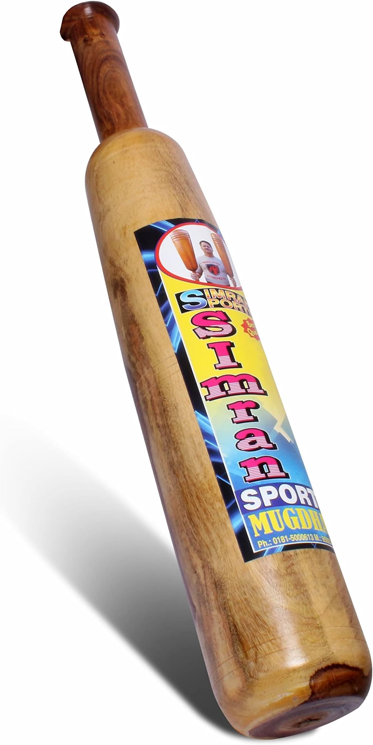 SIMRAN SPORTS Indian Clubs/Mugdar/Meel/Clubbell/Karla Katai Weight 7KG with Free PVC Hand Grip