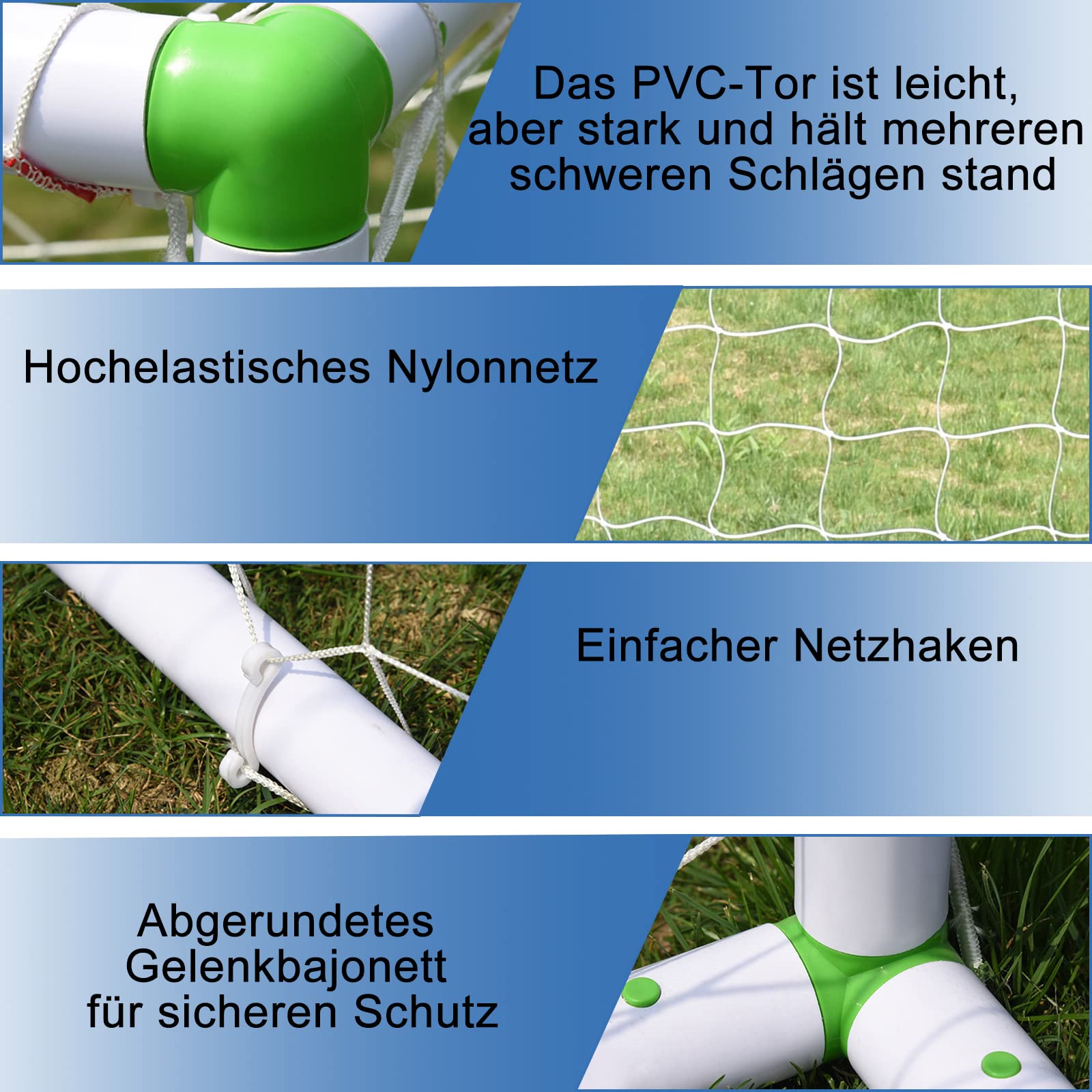 Aufun Porta da calcio per bambini da giardino Rete da calcio per allenamento Porta perfetta in tutte le condizioni atmosferiche, adatta per bambini, adolescenti e adulti