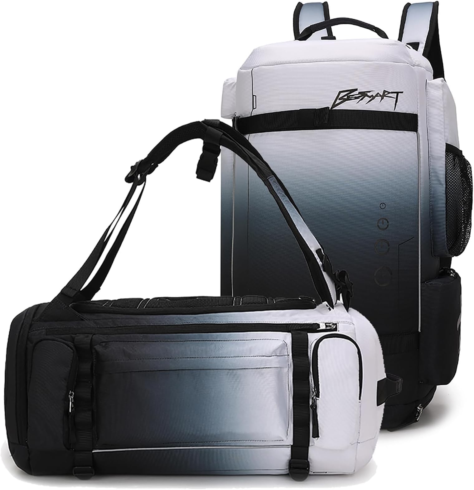 BE SMART 50L Extra Large Gym Backpack for Men, Big Gym Bag with Shoes Compartment, Waterproof Heavy Duty Duffel Bags