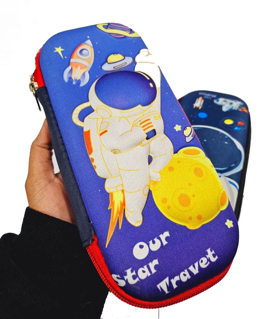 SHUDAUSHI® Space/Astronaut 3D Pencil Pouch with All Stationery Avenger School Kit for Boys' Birthday Gift, Diary, Pen, Pencil, Eraser - Party Favor, Return Gift 3