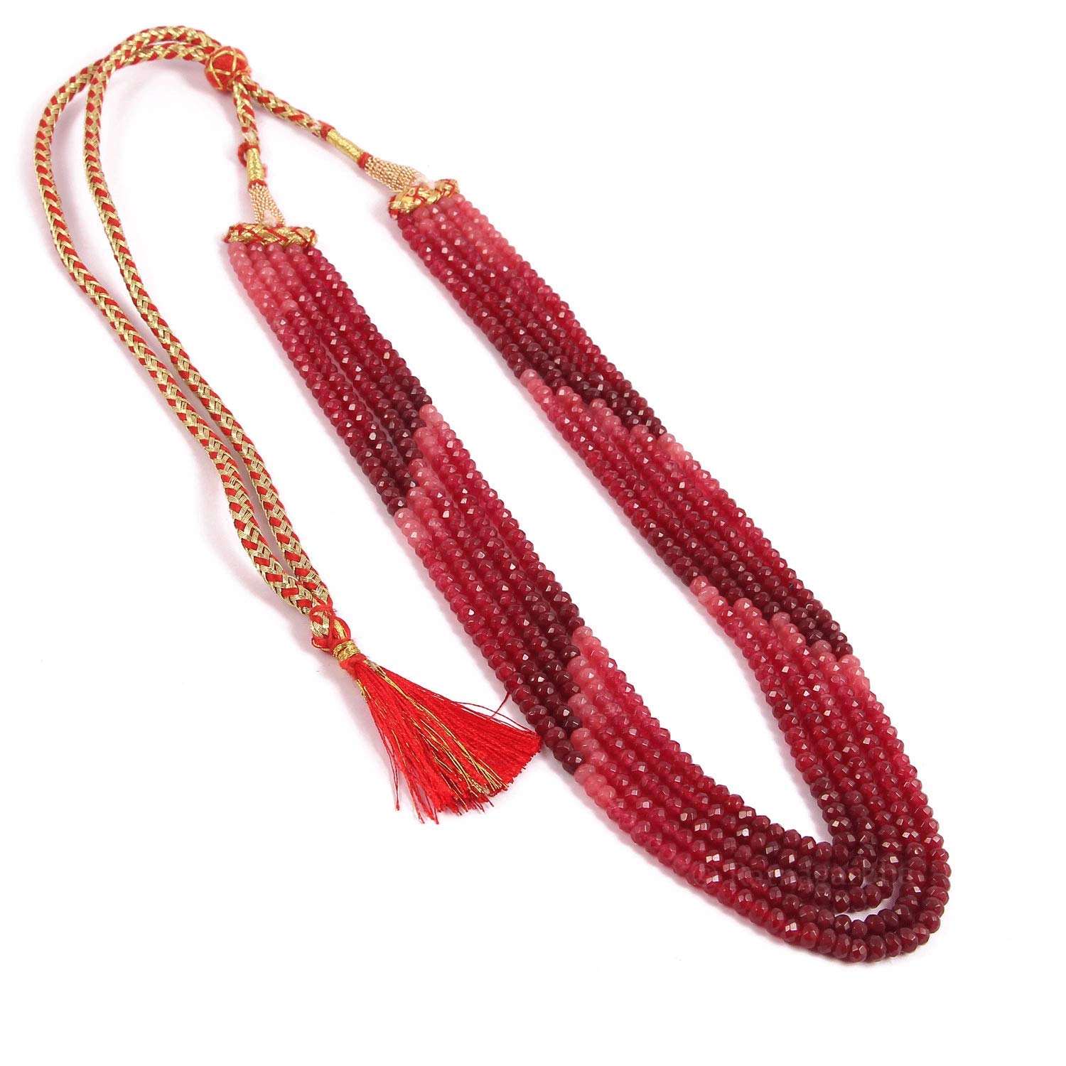 RatnagarbhaOmbre Ruby Necklace, July Birthstone Necklace, Layering Necklace, Ruby Gemstones Necklace, Ruby Jewelry Necklace, Ready to Gift, Ruby Beaded Jewelry, Ruby Jewelry, Ruby Necklace