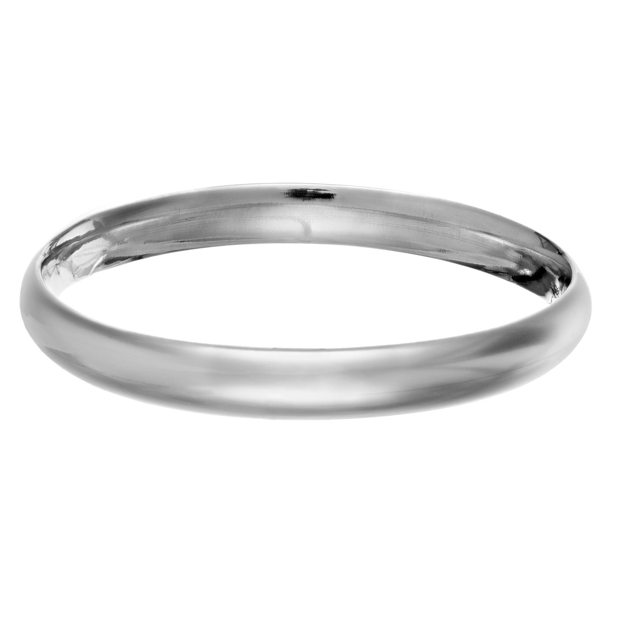 Silverly Brazalete Cerrado Grueso de Plata de Ley 925 de 12mm con Diseño en Forma de D | Pulsera Clásica Sencilla de Plata para Mujer | Brazaletes Anchos Apilables sin Cordones