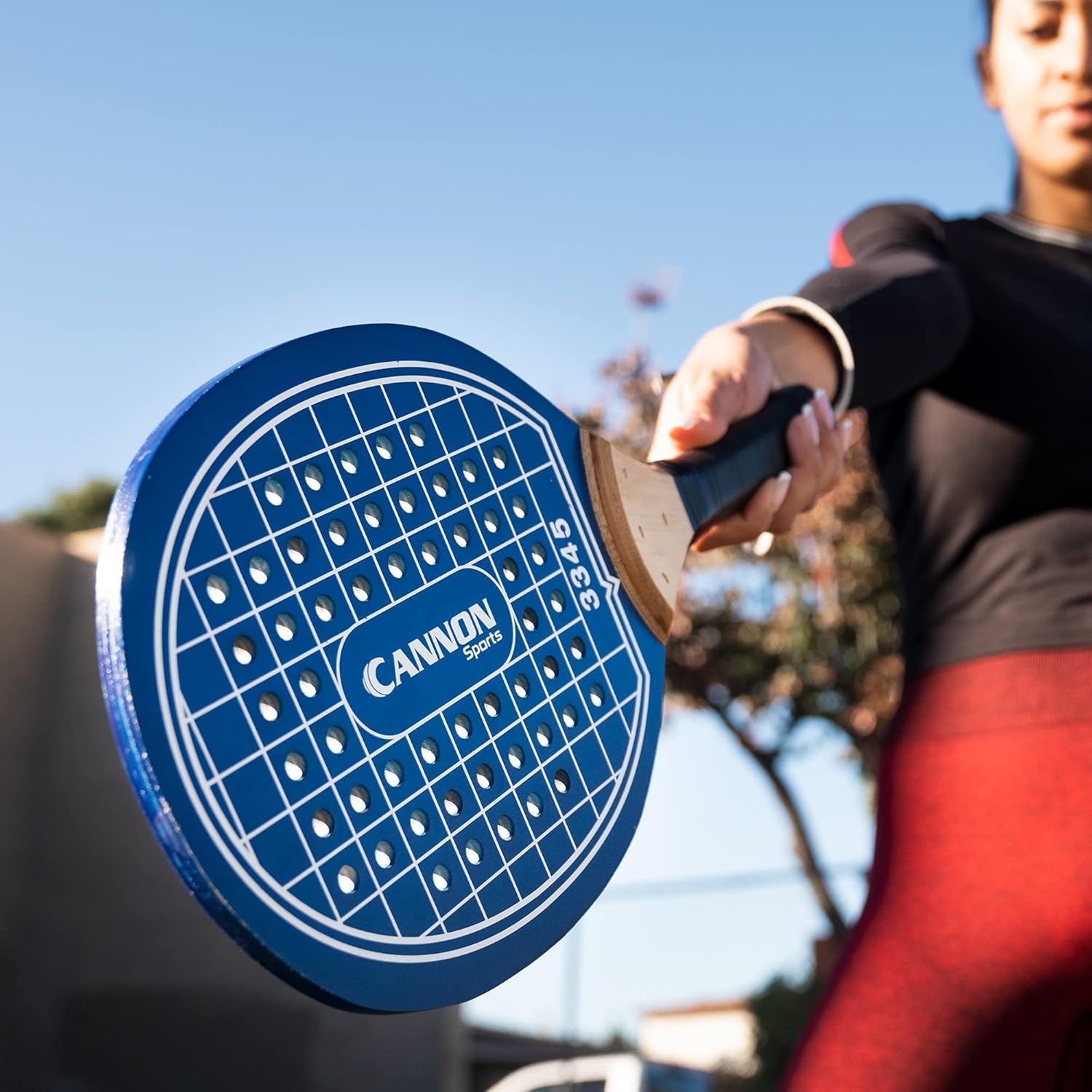 Cannon Sports Pro Wooden Paddleball Paddle for POP Tennis & Paddle Ball