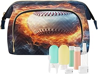 Kigai Bolsa de maquillaje con diseño de rayos...