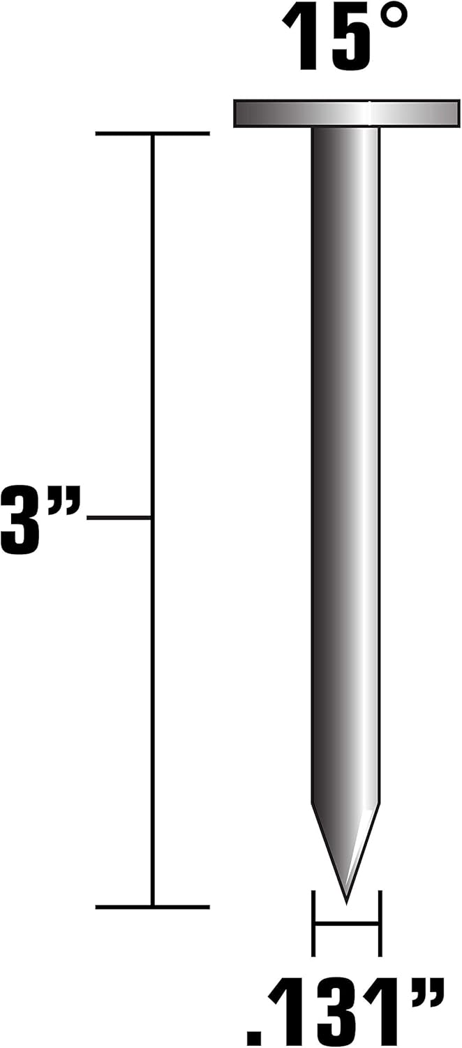 Metabo HPT 3 Inch Full Round Head Wire Coil Nails | 4,000 Count | 12213HPT