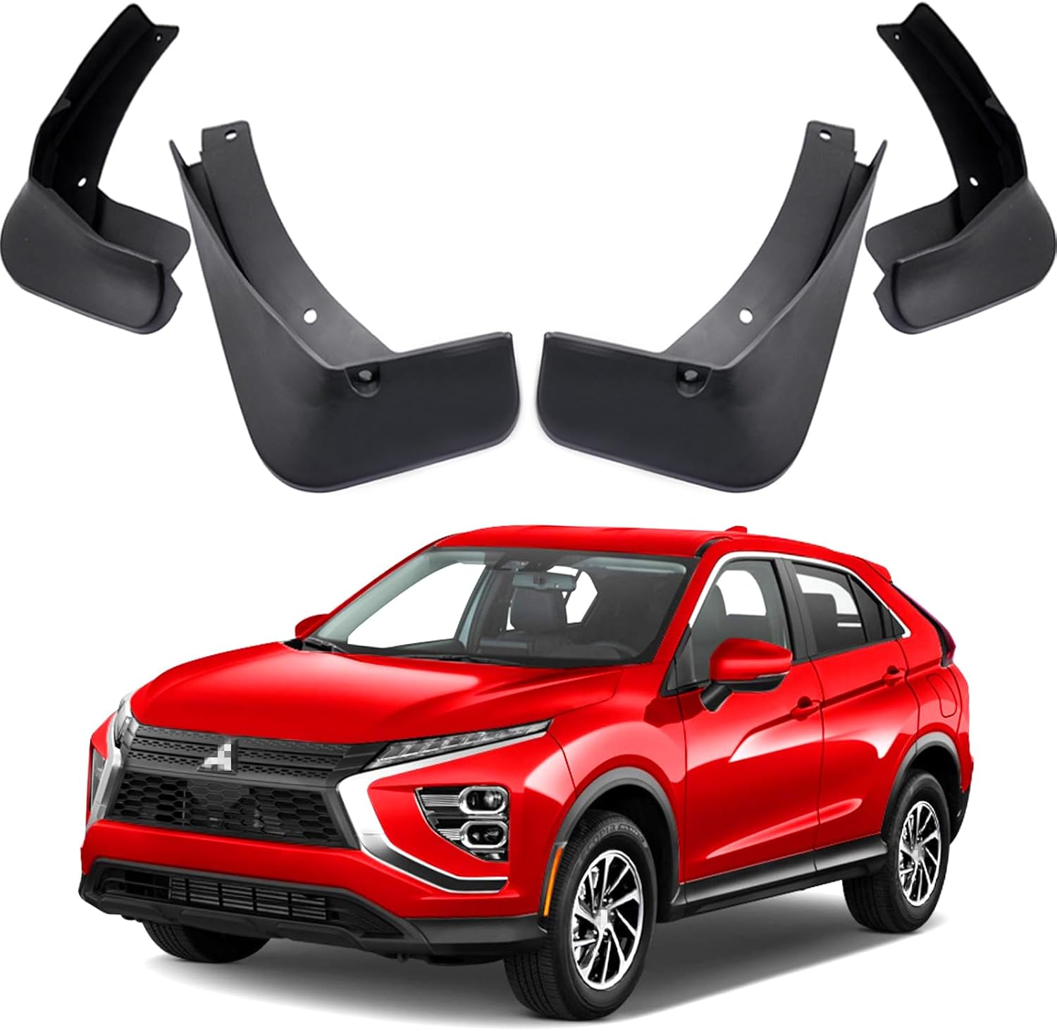Car Mudguard Fender Mud Flaps Splash Guard Compatible with 2018 2019 2020 2021 2022 2023 2024 Mitsubishi Eclipse Cross (No SEL Models)