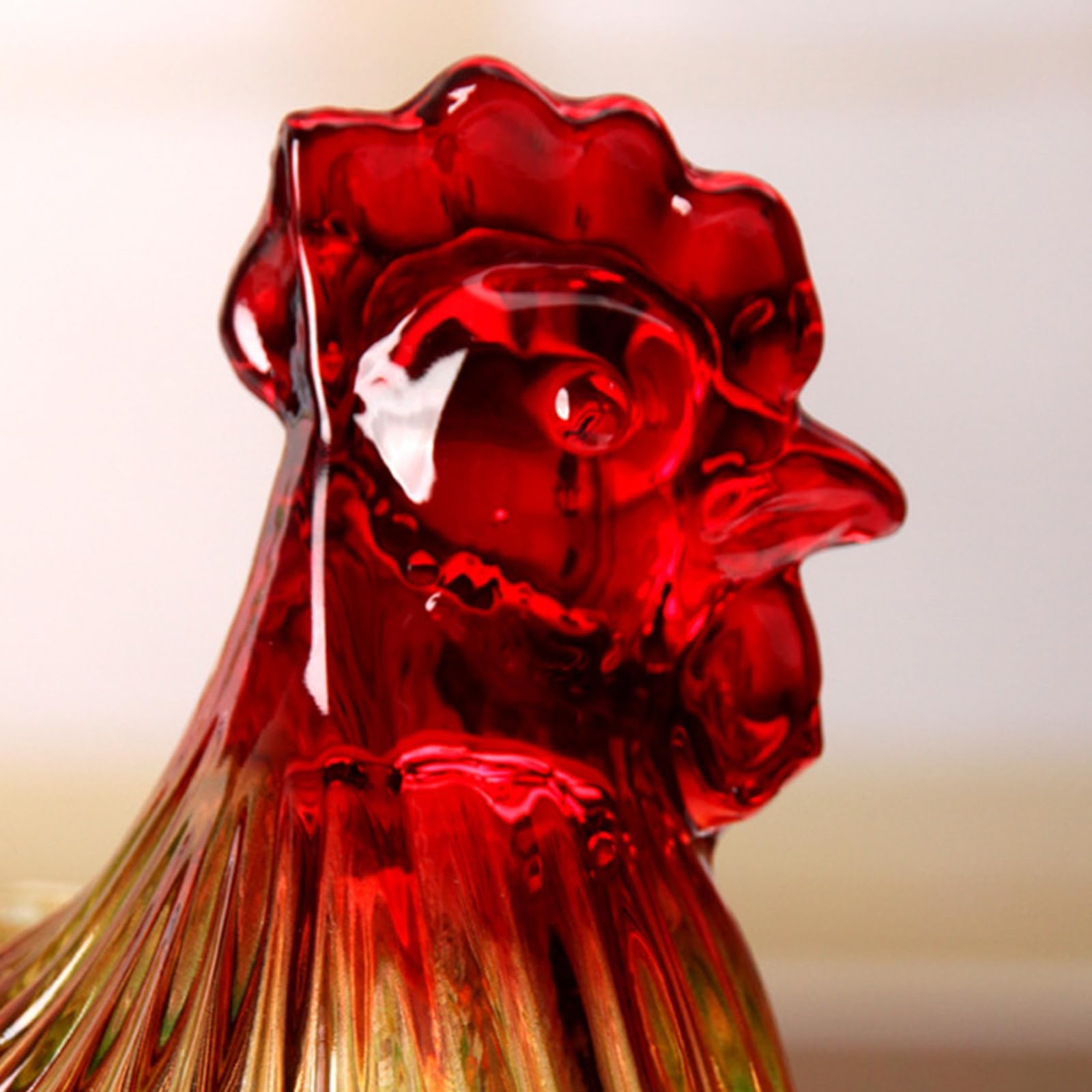Vasos de cristal, forma de pollo, cuenco de dulces, cuenco retro para caramelos con tapa, plato de postre, cuenco para aperitivos, adorno para decoración del hogar, cubierto
