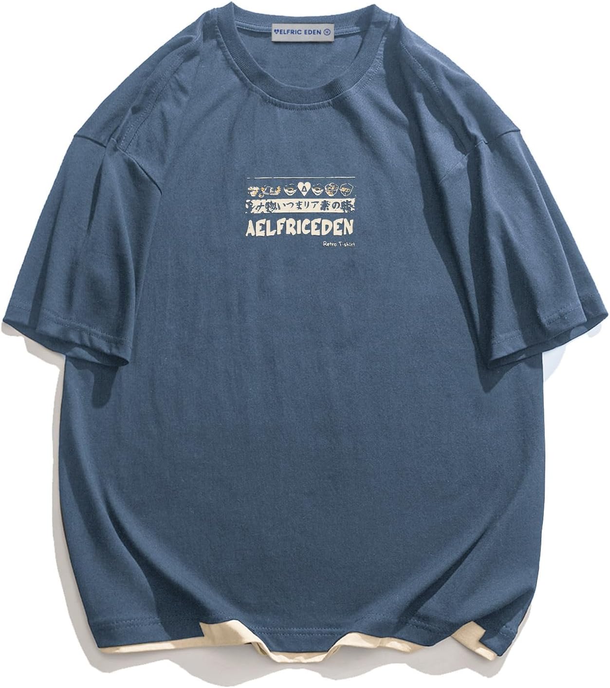 Aelfric Eden Mens 90s Vintage Oversized Shirts Unisex Harajuku T Shirt Print Graphic Tees Casual Summer Streetwear Top - Image 3