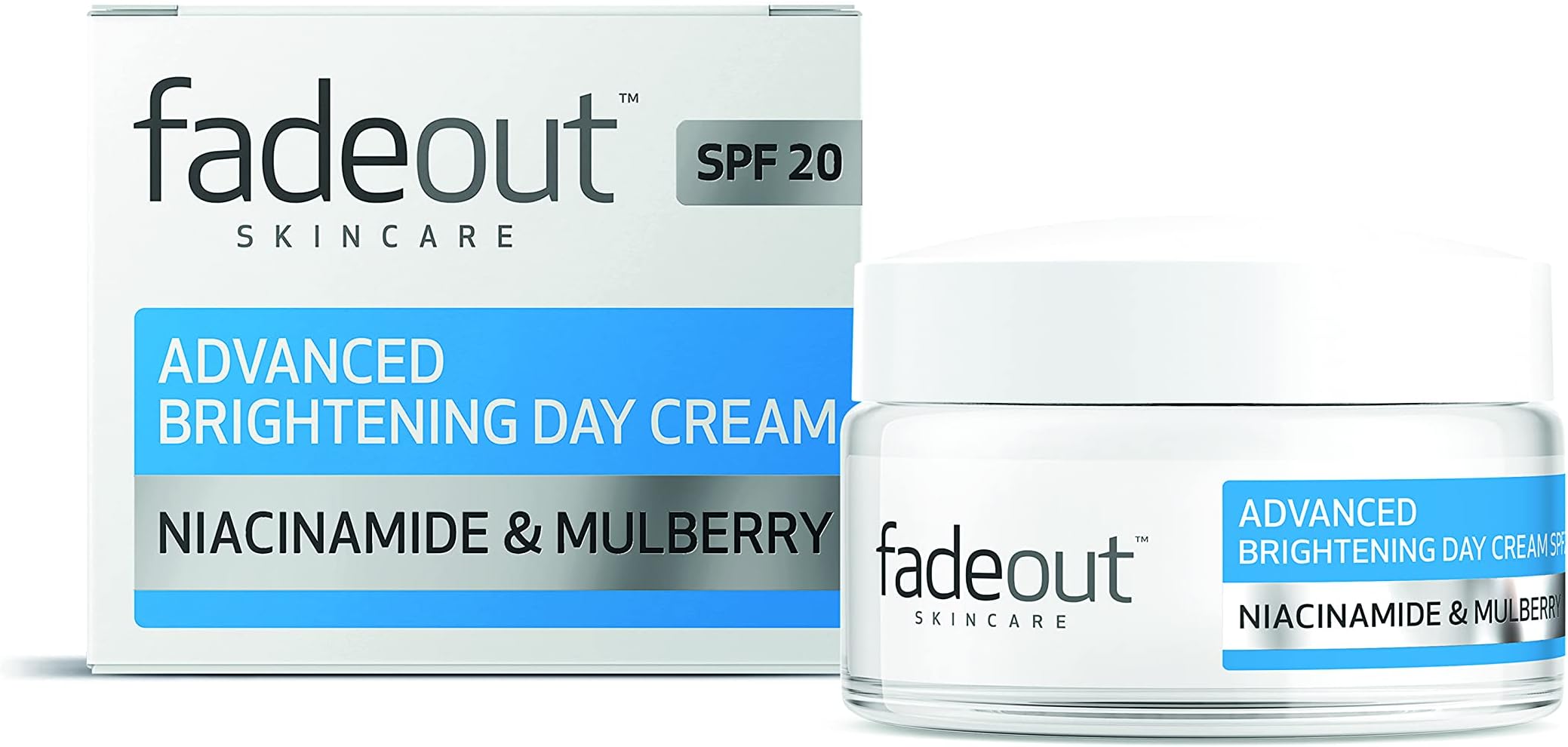 Advanced Brightening Day Cream with SPF20 Moisturiser with Niacinamide and Lactic Acid to Brighten Skin Tone in 4 weeks Contains Active Natural Ingredients 50ml