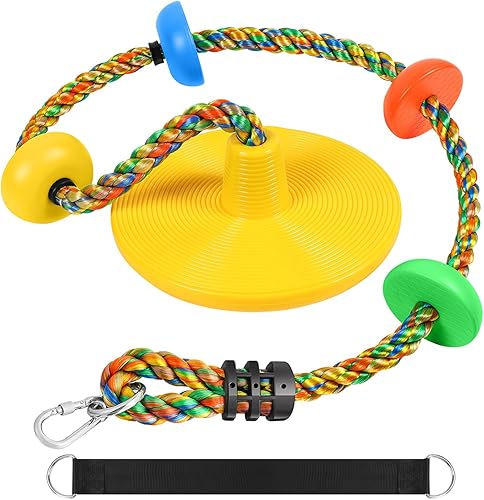 Miniatura 16 de ZNCMRR Columpio de árbol para niños Columpio de cuerda para árbol Cuerda de escalada para niños Columpios de disco resistentes para niños Accesorios