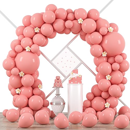 Miniatura 84 de Globos Rosados Retro, paquete de 66 globos de 12 pulgadas de color rosa suave, globos de látex para fiestas de cumpleaños, baby shower, San 07 Retro