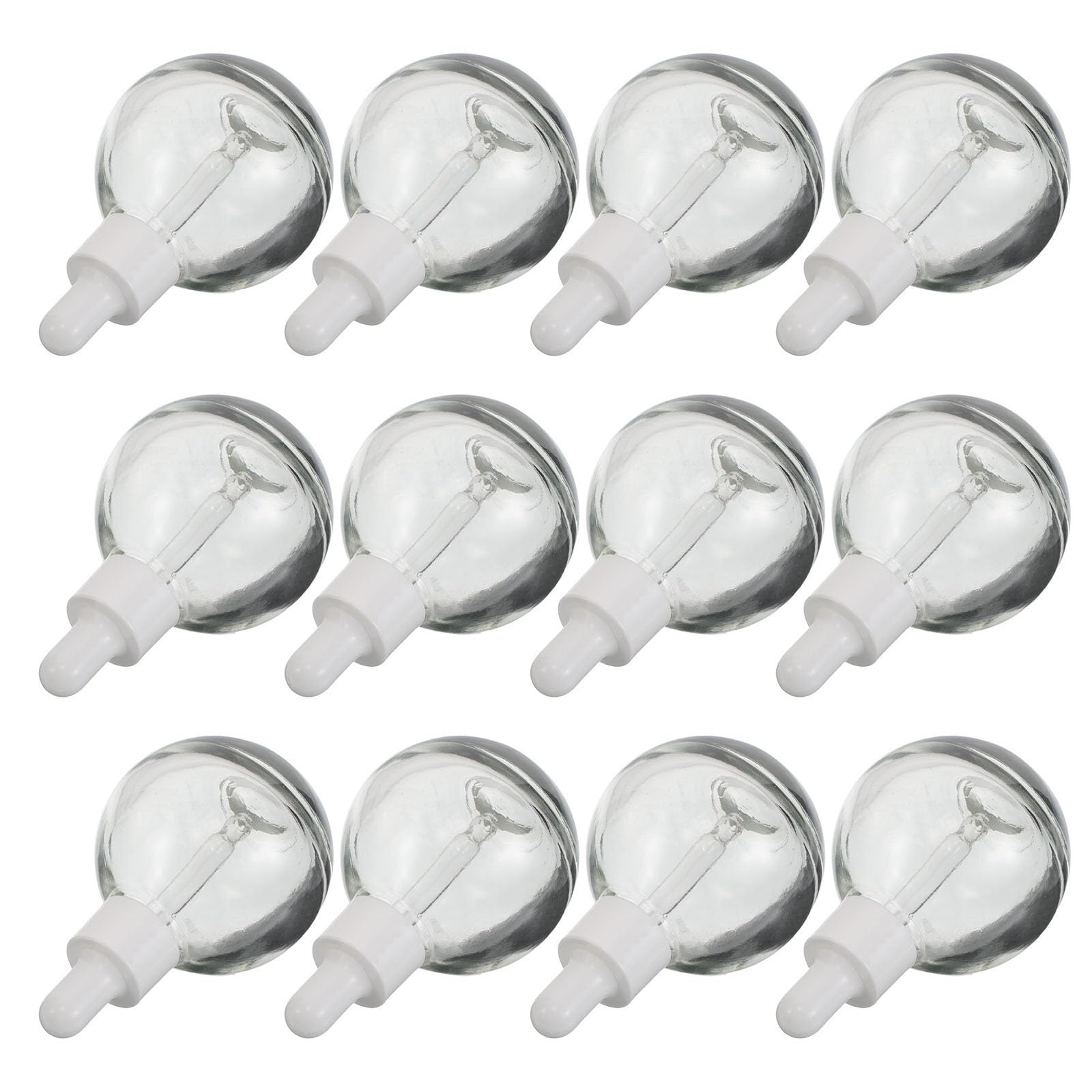 Lurrose 12 Pièces Flacon Compte-gouttes Sphérique 30ml en Verre