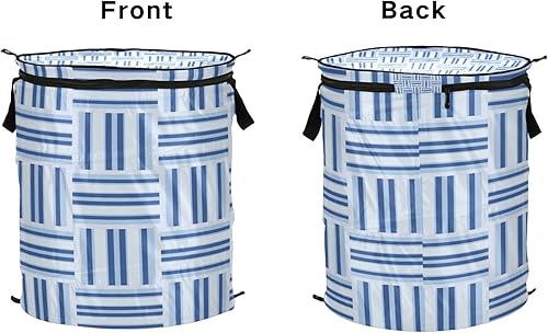 Miniatura 2 de tubs tall foldable large storage bins with lids for rv Blue Horizontal and Vertical Texture,cajas plegables para almacenar