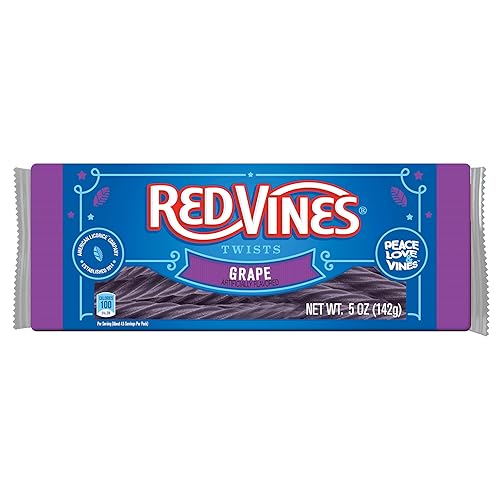 Miniatura 9 de Red Vines Regaliz jumbo, sabor rojo original, bolsas de 8 onzas (paquete de 12), suaves y masticables dulces Twists