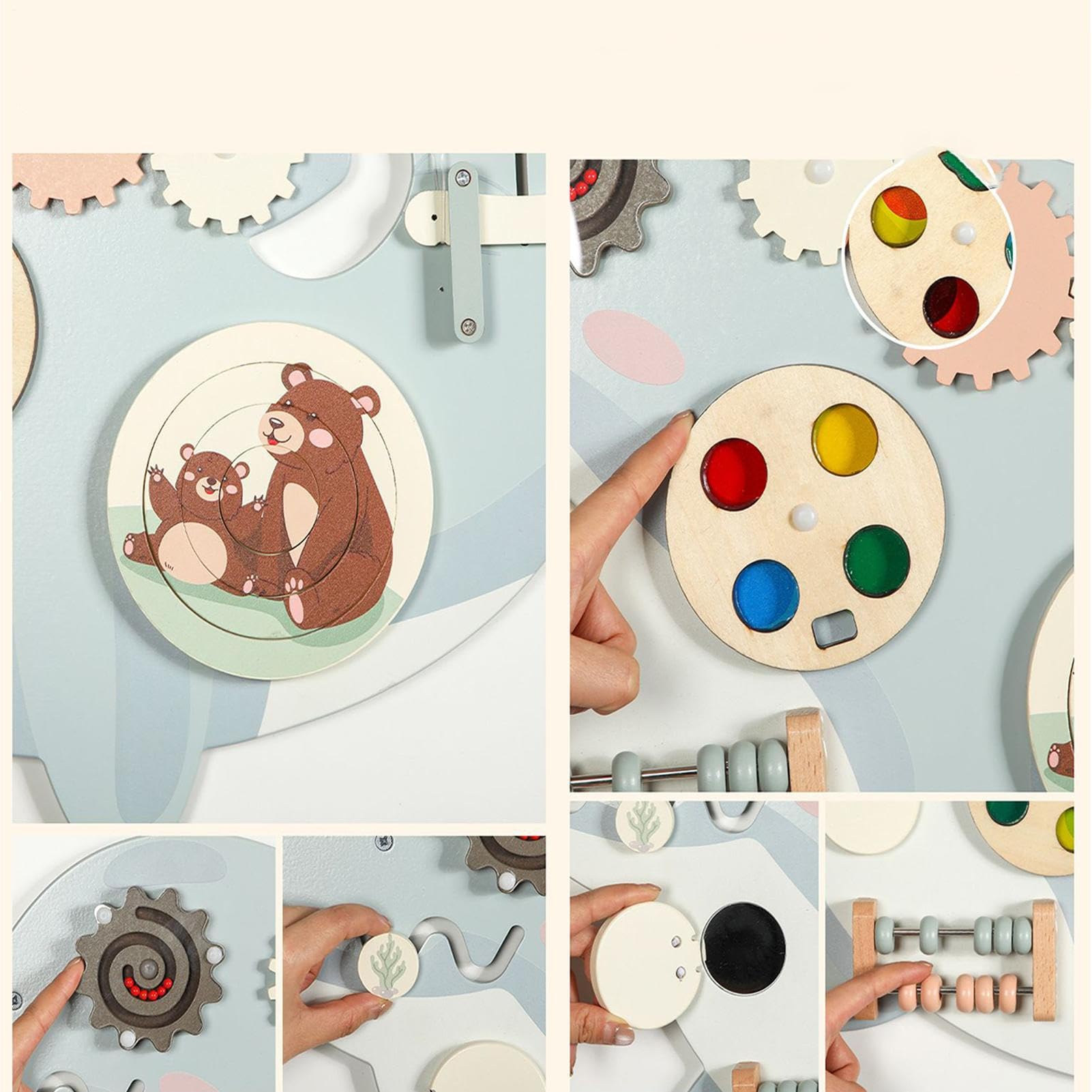 Pannello Sensoriale da Parete - Giocattolo Educativo per la Infanzia | Centro di Apprendimento e Attività da Parete - per Bambini e Bambine, la Casa, la Scuola Materna, l'Asilo , l'Aula e la Sal