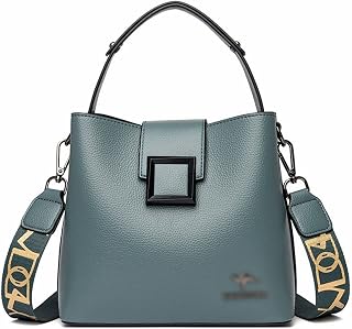 Bolsos de mano para mujer de 3 capas, estilo casual, de piel suave, bolso cruzado de lujo para mujer