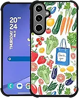 CARLOCA Capa para Samsung Galaxy S24 Plus S25 Plus, mercado de fazendeiros para homens e mulheres, design de padrão TPU macio à prova de choque antiarranhões