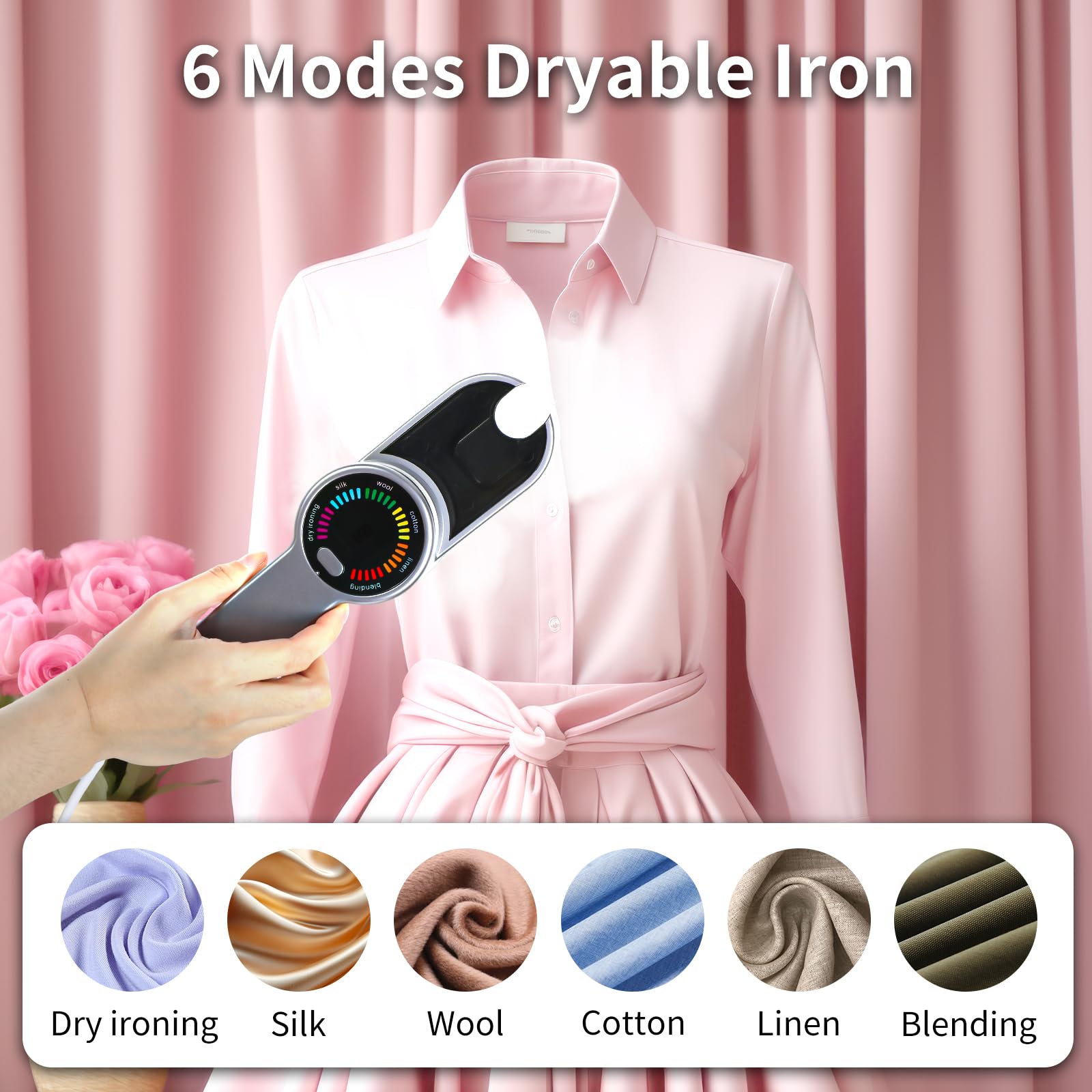 Fer à Vapeur Portable 1200W Avec Écran LCD - 6 Modes, Réservoir 120ml, Mini Steamer Pour Voyage Et Maison