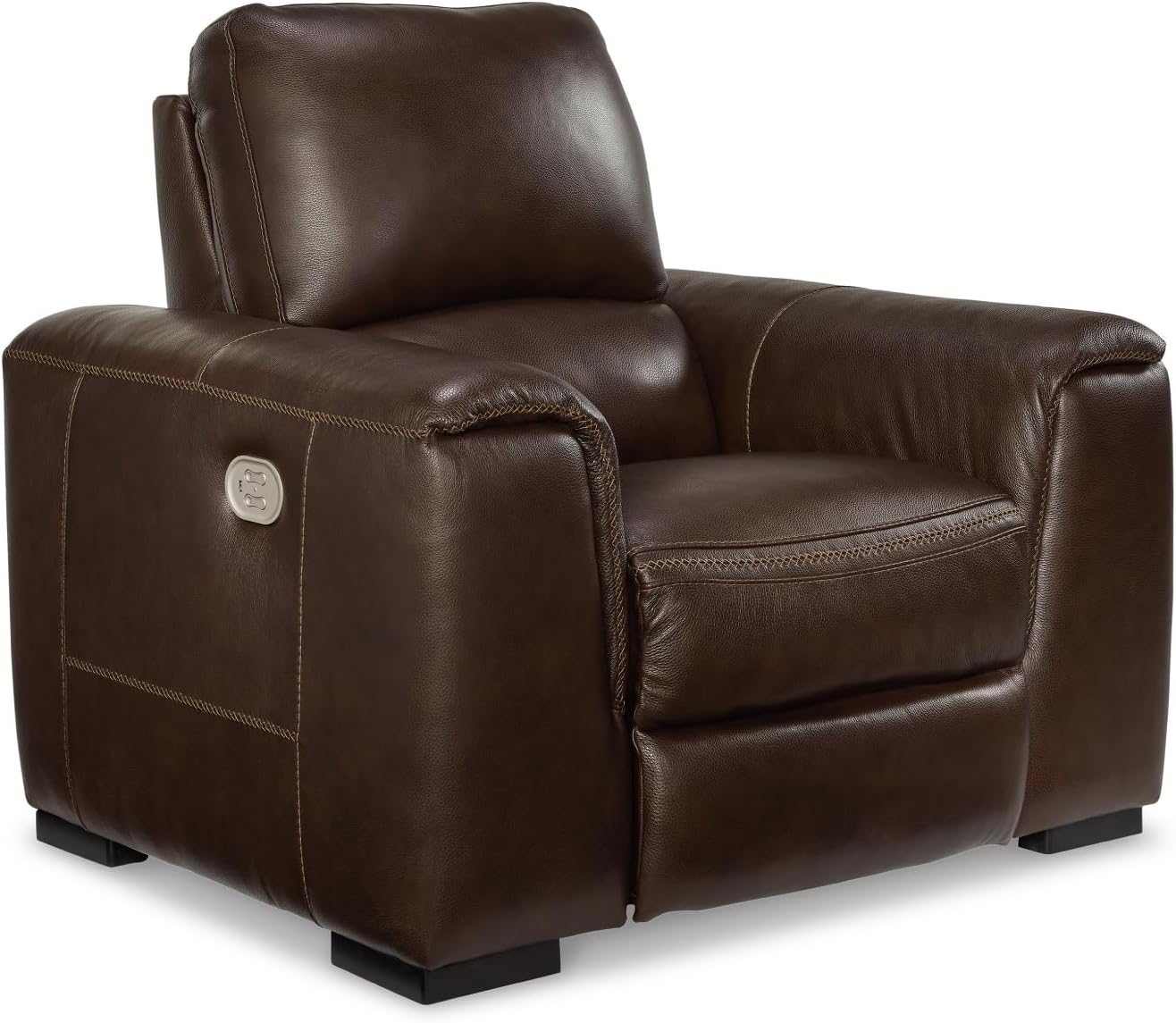 Signature Design by Ashley Alessandro Modern Power Recliner with Adjustable Headrest, Dark Brown