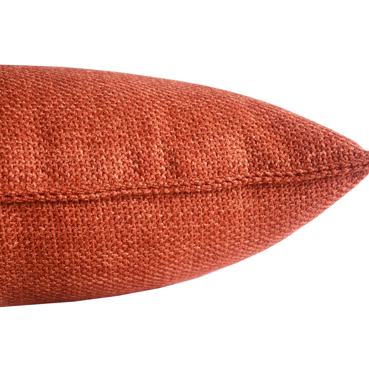 Lutanky Linen Cushion Covers 30 x 50 cm Orange-red Elegant Rectangle Throw Pillow Covers (Pack of 2) for Sofa Bedroom Oblong Piped Pillowcases with Invisible Zipper 12x20 Inch - Image 4