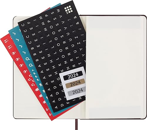 Miniatura 6 de Moleskine DHF1012WN2Y24 Notebook, Beginning January 2024, Weekly Diary, Hardcover, Pocket Size (W x H x H) 3.5 x 5.5 inches (9 x 14 cm), Burgundy Red