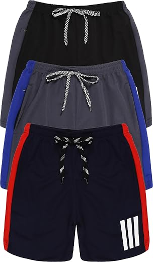 5IVE DEGREE 3-Pack Boy's Regular Fit Polyester Shorts (9 Years - 10 Years, CBPOLY D6)